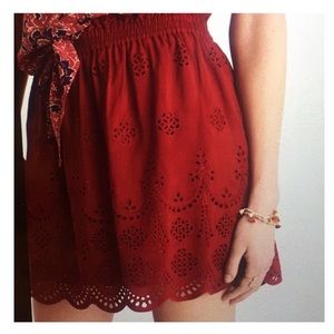 Madewell eyelet mini skirt size L